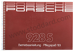 USER AND TECHNICAL MANUAL FOR YOUR VEHICLE IN GERMAN 928 1983 WRITTEN IN GERMAN (WKD471810)