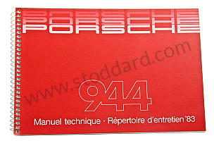 USER AND TECHNICAL MANUAL FOR YOUR VEHICLE IN FRENCH 944 1983 INSCRIPTION IN FRENCH (WKD471630)