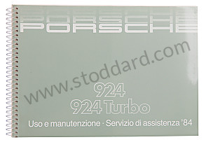 USER AND TECHNICAL MANUAL FOR YOUR VEHICLE IN ITALIAN 924 1984 WRITTEN IN ITALIAN (WKD472140)