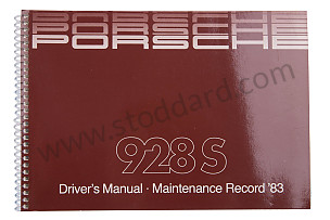 USER AND TECHNICAL MANUAL FOR YOUR VEHICLE IN ENGLISH 928 1983 WRITTEN IN ENGLISH (WKD471820)