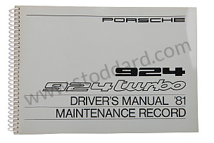 USER AND TECHNICAL MANUAL FOR YOUR VEHICLE IN ENGLISH 924 TURBO 1981 WRITTEN IN ENGLISH (WKD469520)