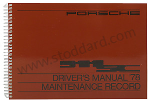 USER AND TECHNICAL MANUAL FOR YOUR VEHICLE IN ENGLISH 911 SC 1978 WRITTEN IN ENGLISH (WKD467720)