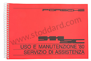 USER AND TECHNICAL MANUAL FOR YOUR VEHICLE IN ITALIAN 911 SC 1980 WRITTEN IN ITALIAN (WKD468640)
