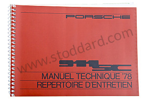 USER AND TECHNICAL MANUAL FOR YOUR VEHICLE IN FRENCH 911 SC 1978 INSCRIPTION IN FRENCH (WKD467730)