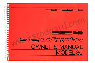 USER AND TECHNICAL MANUAL FOR YOUR VEHICLE IN ENGLISH 924 TURBO 1980 WRITTEN IN ENGLISH (WKD468721)