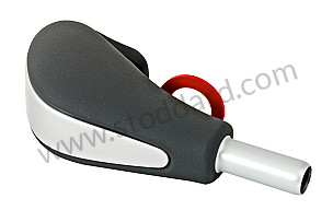 GEARSHIFT KNOB stone grey / stone grey (PCT) / LEATHER / OPTION: GEAR SELECTOR KNOB + GRIP IN LEATHER GEAR LEVER IN LEATHER / ALUMINIUM (Option code: I6Q2) (95542606900PCT)