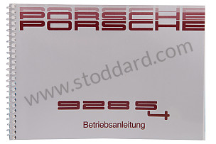 USER AND TECHNICAL MANUAL FOR YOUR VEHICLE IN GERMAN 928 S4 1989 WRITTEN IN GERMAN (WKD92801089)