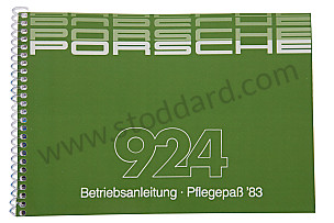 USER AND TECHNICAL MANUAL FOR YOUR VEHICLE IN GERMAN 924 1983 WRITTEN IN GERMAN (WKD471510)