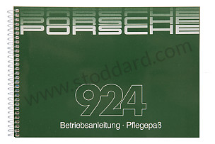 USER AND TECHNICAL MANUAL FOR YOUR VEHICLE IN GERMAN 924 1985 WRITTEN IN GERMAN (WKD472910)
