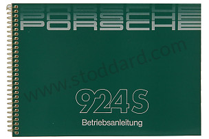 USER AND TECHNICAL MANUAL FOR YOUR VEHICLE IN GERMAN 924 S 1988 WRITTEN IN GERMAN (WKD92401088)