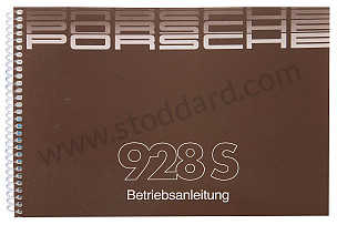 USER AND TECHNICAL MANUAL FOR YOUR VEHICLE IN GERMAN 928 S 1986 WRITTEN IN GERMAN (WKD92801086)