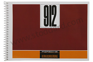 USER AND TECHNICAL MANUAL FOR YOUR VEHICLE IN GERMAN 912 1968 WRITTEN IN GERMAN (WKD460810)