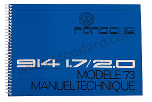 USER AND TECHNICAL MANUAL FOR YOUR VEHICLE IN FRENCH 914 1973 INSCRIPTION IN FRENCH (WKD464530)
