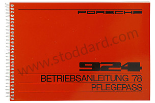 USER AND TECHNICAL MANUAL FOR YOUR VEHICLE IN GERMAN 924 1978 WRITTEN IN GERMAN (WKD467910)