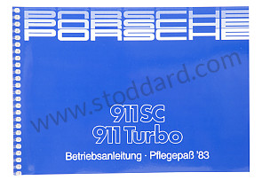 USER AND TECHNICAL MANUAL FOR YOUR VEHICLE IN GERMAN 911  1983 WRITTEN IN GERMAN (WKD471710)