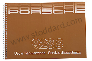 USER AND TECHNICAL MANUAL FOR YOUR VEHICLE IN ITALIAN 928 S 1985 WRITTEN IN ITALIAN (WKD473440)