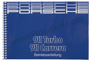 USER AND TECHNICAL MANUAL FOR YOUR VEHICLE IN GERMAN 911 CARRERA 911 TURBO 1987 WRITTEN IN GERMAN (WKD91101087)