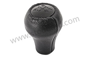 LEATHER GEAR LEVER KNOB 4 GEARS / BLACK / BLACK (99A000087443)