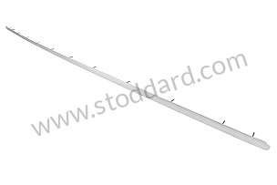 36" Polished Aluminum Tack Strip Above Rear Window For 356A T2, 356B, And 356C Cabriolet  (64456188100)