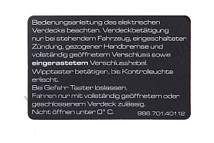 STICKER WRITTEN IN GERMAN (98670140112)