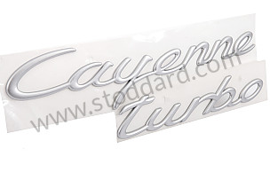Cayenne Turbo satin aluminium / satin aluminium (4W9) / OPTION: LOGO SET IN BASIC VERSION (Option code: I0NB), OPTION: 8 CYLINDER PETROL ENGINE 4,5 L / 330 KW (V8) BITURBO (Option code: ID9L) (955559038014W9)
