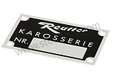 NLA 701 102 00 - Chassis Number Badge For Reutter Built Models