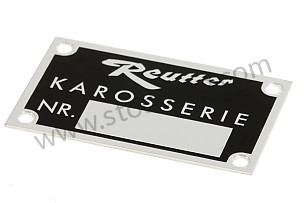 Chassis Number Badge For Reutter Built Models  (NLA70110200)