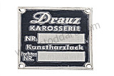 NLA 701 104 00 - Chassis And Paint Badge For Drauz Built Convertible D And Roadster