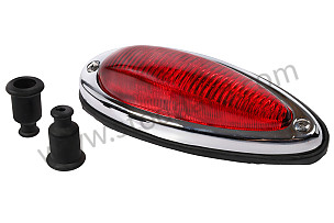 Teardrop Taillight Assembly, Red, Right,  With Oe Markings. 356A, 356B, 356C. RED / RED / REAR RIGHT (64463140400)