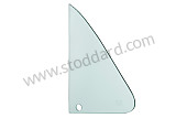 644 542 105 11 - Vent Window Glass, Tinted, Left Or Right For 356B 356C Coupe With Small Original-Style Sekurit Markings
