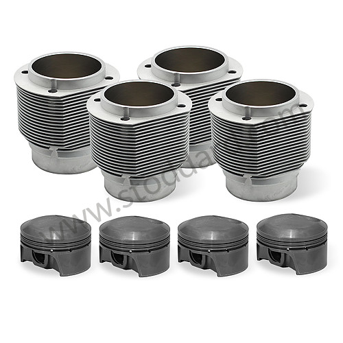 PS86004N - LN 356 912 86mm 1720cc Piston Cylinder Set 60.5-63.5cc Combustion Chambers for Porsche 356B T6 &bull; 1961 &bull; 1600 (616/1 T6) &bull; Cabrio B T6 &bull; Manual Gearbox, 4 Speed