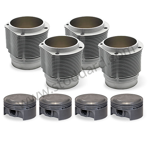 PS91001N - LN 356 912 91mm 1925cc Piston Cylinder Set  57.5-60.5cc Combustion Chambers for Porsche 