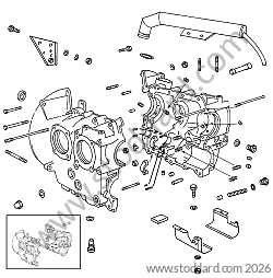 ENGINE CRANKCASE / ENGINE CRANKCASE SCREWS for Porsche 356A &bull; 1955 &bull; 1500 Carrera Gt (547/1) &bull; Coupe A T1 &bull; Manual Gearbox, 4 Speed