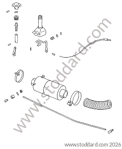 HEATING FLAP / HEATING CABLE / HEATING CONTROL for Porsche 356A &bull; 1955 &bull; 1300 (506/2) &bull; Cabrio A T1 &bull; Manual Gearbox, 4 Speed