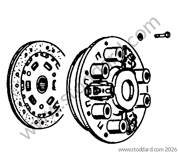 CLUTCH for Porsche 356A &bull; 1955 &bull; 1300 (506/2) &bull; Cabrio A T1 &bull; Manual Gearbox, 4 Speed