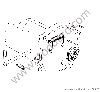 CLUTCH RELEASE BRACKET / CLUTCH FORK / FOR TYPE 716 GEARBOX for Porsche 356A &bull; 1955 &bull; 1300 (506/2) &bull; Cabrio A T1 &bull; Manual Gearbox, 4 Speed