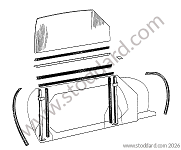 DOOR SEAL 356 PRE A +AT1 CABRIOLET for Porsche 356A &bull; 1955 &bull; 1300 (506/2) &bull; Cabrio A T1 &bull; Manual Gearbox, 4 Speed