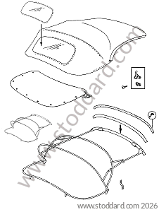 SPEEDSTER HOOD / SPEEDSTER HOOD GASKET for Porsche 356A &bull; 1955 &bull; 1300 (506/2) &bull; Speedster A T1 &bull; Manual Gearbox, 4 Speed