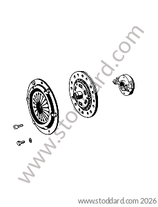 CLUTCH / CLUTCH DISC / CLUTCH MECHANISM / CLUTCH BEARING for Porsche 356C &bull; 1963 &bull; 1600 C (616/15) &bull; Cabrio C &bull; Manual Gearbox, 4 Speed