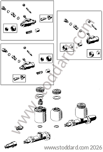 MASTER BRAKE CYLINDER / WHEEL CYLINDER / BRAKE FLUID RESERVOIR / BRAKE CONTACTOR for Porsche 356B T6 &bull; 1961 &bull; 1600 (616/1 T6) &bull; Cabrio B T6 &bull; Manual Gearbox, 4 Speed