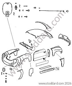 BODYWORK / WING / ROCKER PANEL / FRONT AND REAR PANELS / FUEL TRAP for Porsche 356B T6 &bull; 1963 &bull; 2000 Carrera Gt (587/2) &bull; Coupe Reutter B T6 &bull; Manual Gearbox, 4 Speed