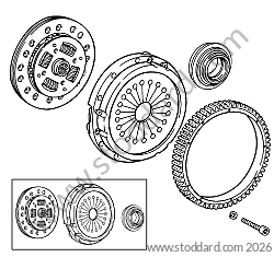 CLUTCH / CLUTCH KIT / CLUTCH DISC / CLUTCH MECHANISM / CLUTCH RELEASE BEARING for Porsche 911 78-83 &bull; 1980 &bull; 3.0Sc &bull; Coupe &bull; Manual Gearbox, 5 Speed