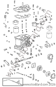 GASKET / METERING JET HOLDER / SCREW / VENTURI / VALVE / LEVER / MEMBRANE / FLOAT for Porsche 912 &bull; 1966 &bull; 912 1.6 &bull; Coupe &bull; Manual Gearbox, 4 Speed