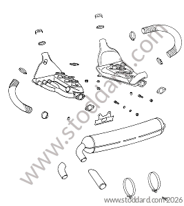 EXHAUST SYSTEM for Porsche 911 65-69 &bull; 1969 &bull; 2.0T &bull; Coupe &bull; Manual Gearbox, 4 Speed