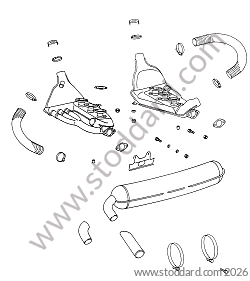 EXHAUST SYSTEM for Porsche 911 65-69 &bull; 1965 &bull; 2.0L &bull; Coupe &bull; Manual Gearbox, 5 Speed