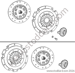 CLUTCH / CLUTCH DISC / CLUTCH MECHANISM / CLUTCH BEARING for Porsche 911 65-69 &bull; 1969 &bull; 2.0T &bull; Coupe &bull; Manual Gearbox, 5 Speed