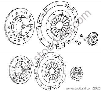 CLUTCH / CLUTCH DISC / CLUTCH MECHANISM / CLUTCH BEARING for Porsche 912 &bull; 1966 &bull; 912 1.6 &bull; Coupe &bull; Manual Gearbox, 4 Speed