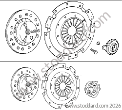 CLUTCH / CLUTCH DISC / CLUTCH MECHANISM / CLUTCH BEARING for Porsche 912 &bull; 1966 &bull; 912 1.6 &bull; Coupe &bull; Manual Gearbox, 4 Speed