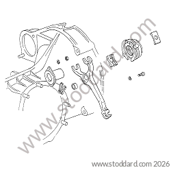 CLUTCH STOP / CLUTCH STOP GUIDE / CLUTCH FORK for Porsche 911 65-69 &bull; 1968 &bull; 2.0S &bull; Targa &bull; Automatic Gearbox