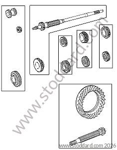 SET OF PINIONS FOR 5-SPEED GEARBOX for Porsche 911 65-69 &bull; 1969 &bull; 2.0E &bull; Coupe &bull; Manual Gearbox, 5 Speed